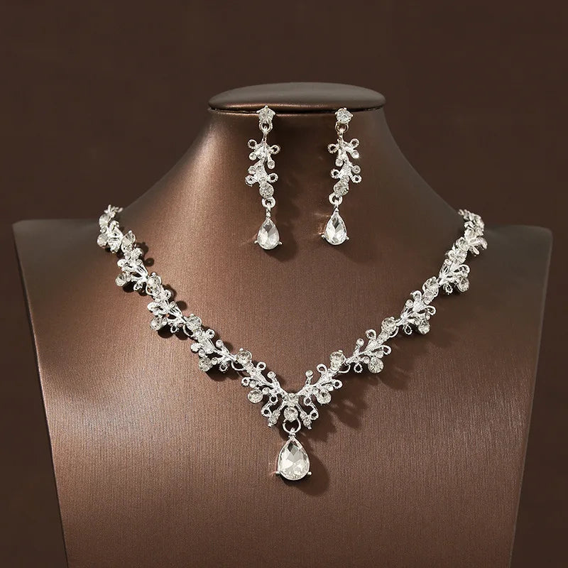 Crystal Elegance Bridal Set – 4 Pieces
