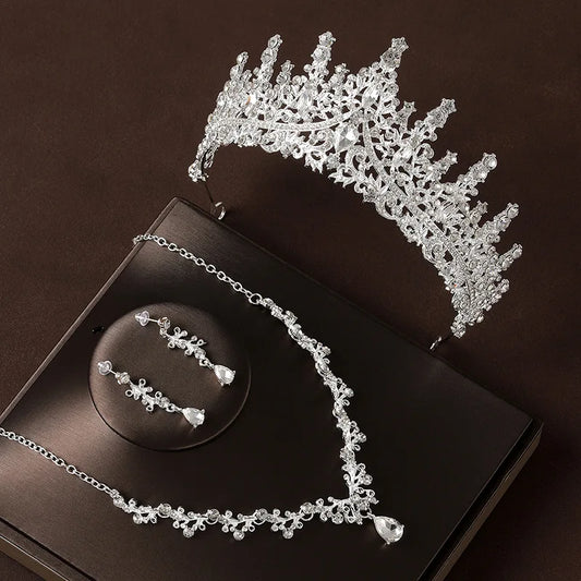 Crystal Elegance Bridal Set – 4 Pieces