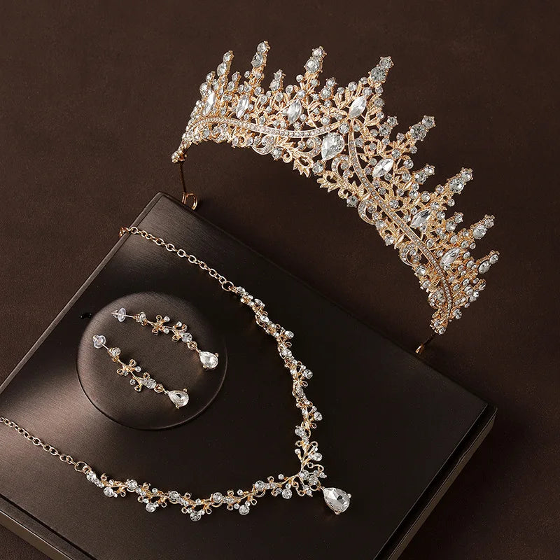 Crystal Elegance Bridal Set – 4 Pieces