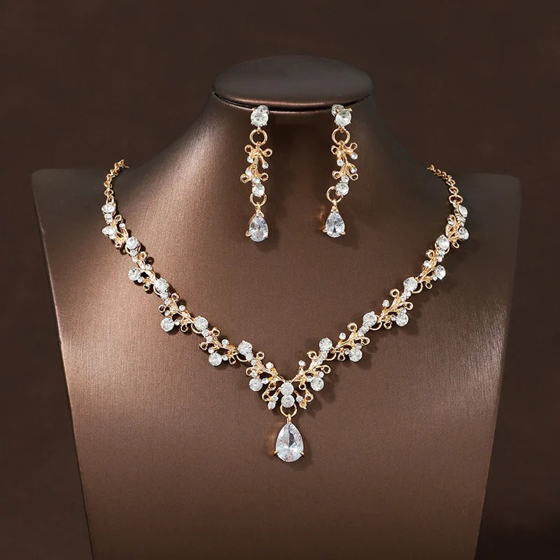 Crystal Elegance Bridal Set – 4 Pieces