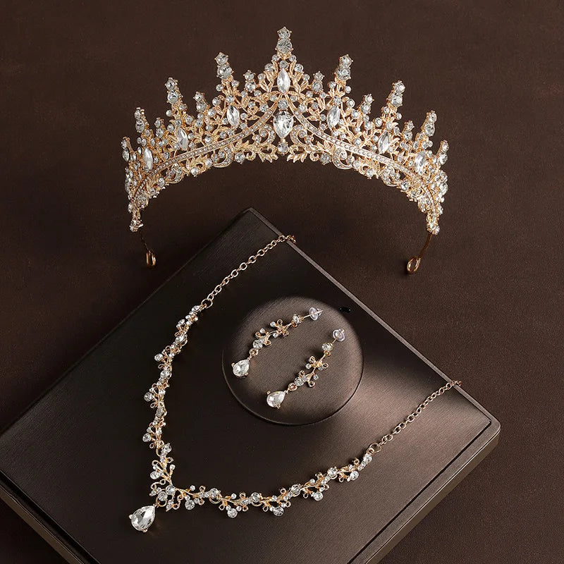 Crystal Elegance Bridal Set – 4 Pieces
